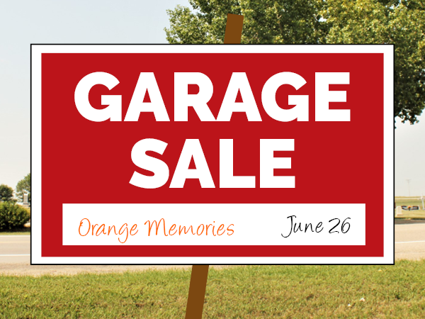 Image of garage sale sign